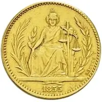 4 Pesos Fuertes Gold 'Bouvet' Pattern