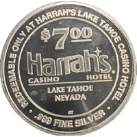 7 Dollars Silver Strike Token Harrah's Lake Tahoe