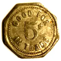 5 Cents - Rileys Sanitary Grocery Roanoke, IL