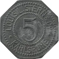 5 Pfennig - Karlsruhe Louis L. Stern and Co