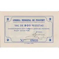 2 Pesetas Puigvert