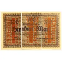 75 Pfennig 3 x dissected from 100 Mark