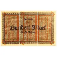 75 Pfennig 3 x dissected from 100 Mark