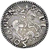 Grosso - Guidobaldo I of Montefeltro saint on horseback