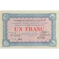 1 Franc - Chamber of Commerce of Auxerre [89]