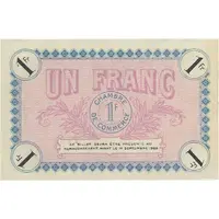 1 Franc - Chamber of Commerce of Auxerre [89]