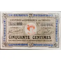 50 Centimes - Chambre de Commerce de Troyes
