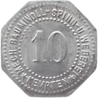 10 Pfennig - Kempten Mechanische Baumwollspinnerei
