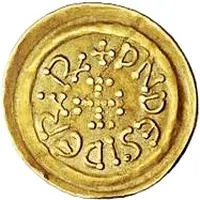 1 Tremissis - Desiderius Lucca, stipple cross