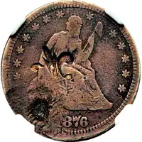 1/4 Dollar Counterstamped
