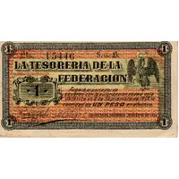 1 Pesos La Tesorería de la Federación, Guaymas