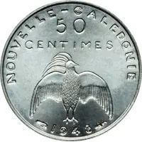 50 Centimes Essai aluminium, raised rim