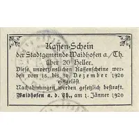 20 Heller Waidhofen an der Thaya