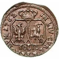 1 Solidus - Carl of Saxony Mitau, angled shield