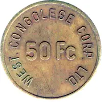 50 Francs - West. Congolese Corp Ltd.