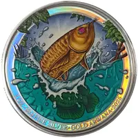 Bullion - Gold Arwana Holographic Proof Enamel with Stone