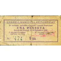 1 Peseta Puigpelat