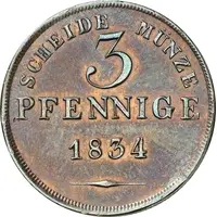 3 Pfennige - Ernest I