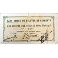 0.25 Pesetas Bellver de Cerdanya
