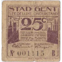 25 Centimes Ville de Gand