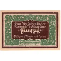 50 Pfennig Städtische Sparkasse