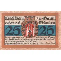 25 Pfennig Creditbank