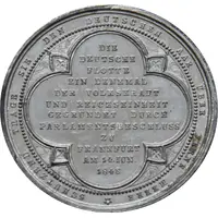 Medal - Founding of the German fleet at Frankfurt Zinc