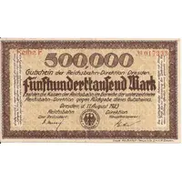 500 000 Mark Reichsbahndirektion