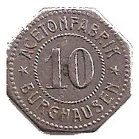10 Pfennig - Burghausen an der Salzach Acetonfabrik