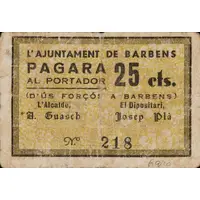 25 Céntimos Barbens