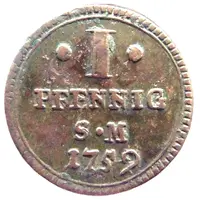 1 Pfennig - John Frederick Charles of Ostein