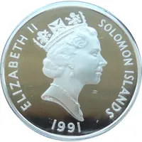 1 Dollar - Elizabeth II 50th Anniversary of Pearl Harbour