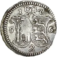 2 Kopecks - Elizabeth Novodel, 4 Kopeck obverse die, silver