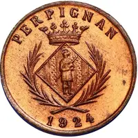 5 Centimes - Chambre Syndicale des Commerçants - Perpignan [66] Copper