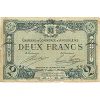 2 Francs - Chambre de Commerce d'Angoulême [16] <2ème série>