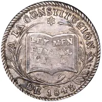 1 Sol - José Ballivián 5th Constitution Bolivian - Monetary Medal