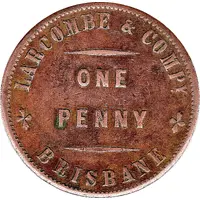 1 Penny - Larcombe and Compy. Brisbane, Queensland