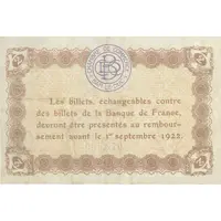 2 francs - Chambre de Commerce de Bar-le-Duc 55