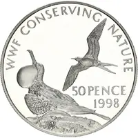 50 Pence - Elizabeth II Frigate birds, Silver Proof Issue