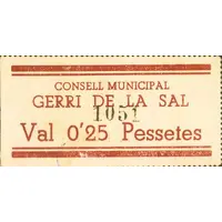25 Céntimos Gerri de la Sal