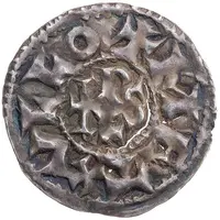 Denier - Charles II Melle mint, monogram