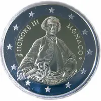2 Euros - Albert II Prince Honoré III