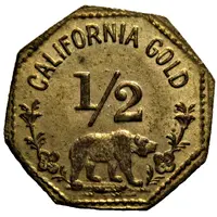 Replica - 1/2 Dollar California Gold Octagonal