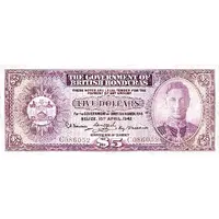 5 Dollars - George VI Purple