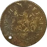 Counter token Rechen Pfenig, lion and wreath