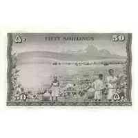 50 Shillings With Arabic numerals and text