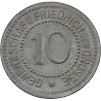 10 Pfennig - Herne Gewerkschaft Friedrich der Grosse