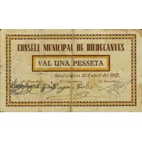 1 Peseta Riudecanyes