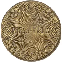 Token - California State Fair Press-Radio Sacramento, California