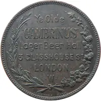 Medal - The Lager Beer King Gambrinus, Glasshouse Street